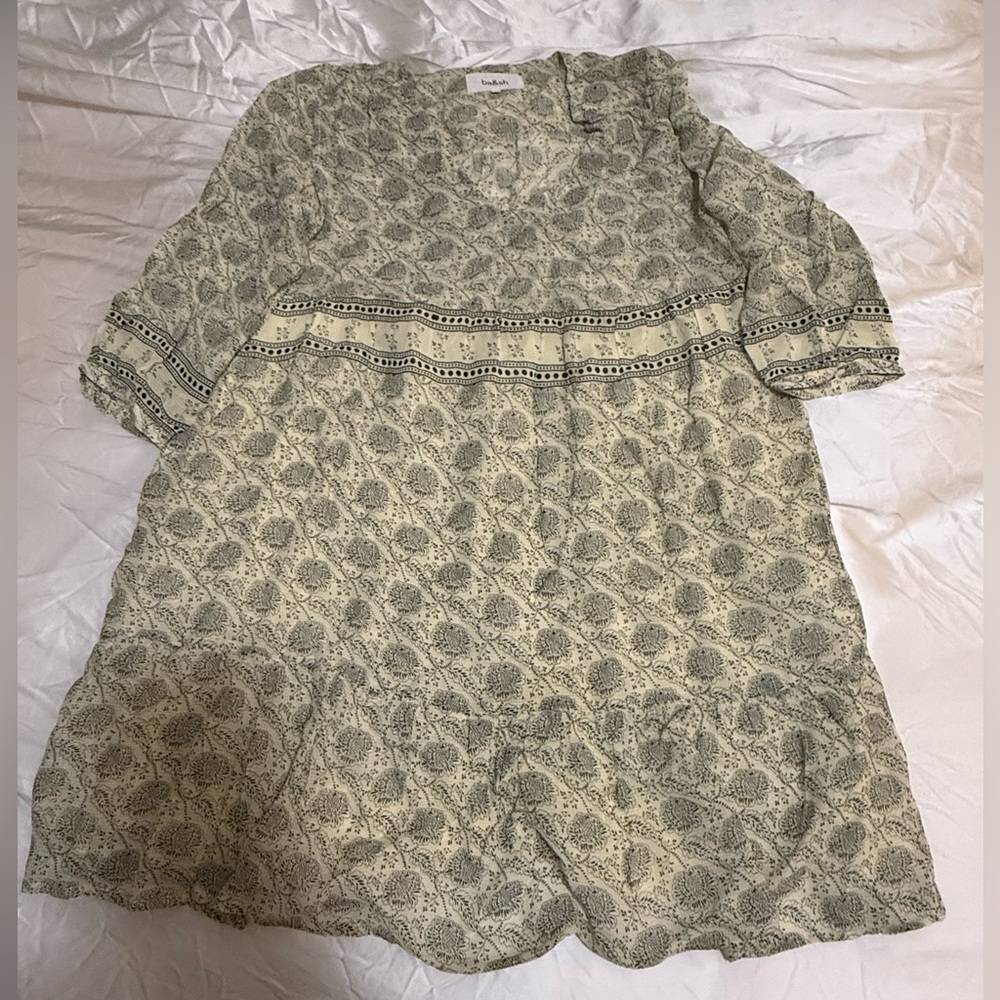 ba&sh Floral Black and Cream Dress Size 2